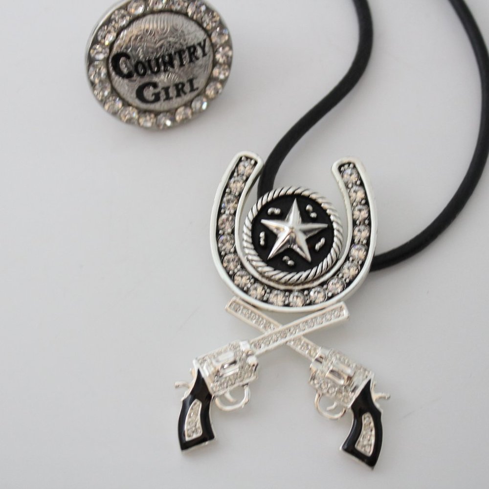 Country Girl Stretch Ring And Western Necklace - Picture 3 of 7